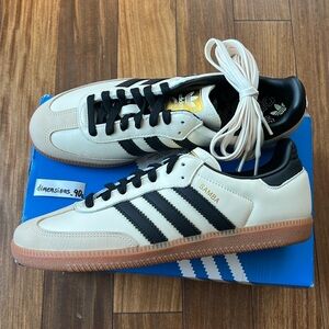 Adidas Samba OG Womens size 11 = Mens size 10 Cream Black ID0478